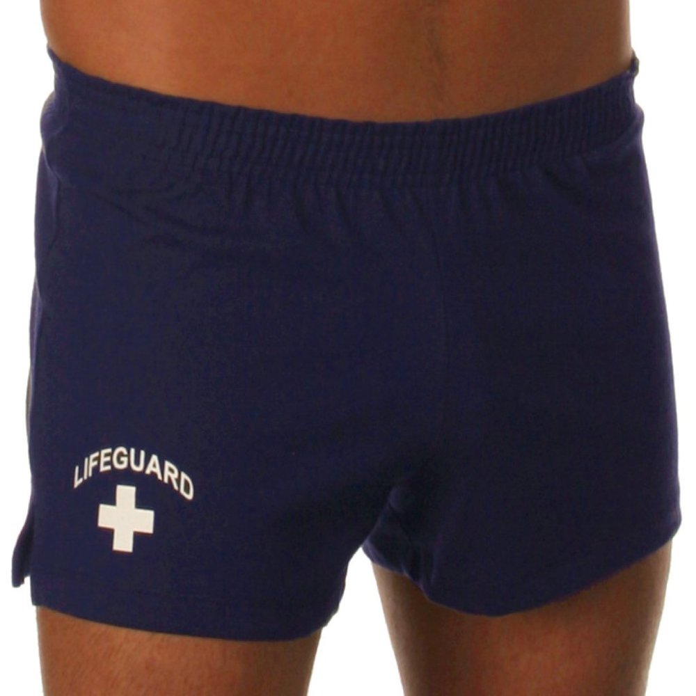 Andrew Christian Classic Lifeguard Gym / Workout Shorts  Navy Blue  Size S